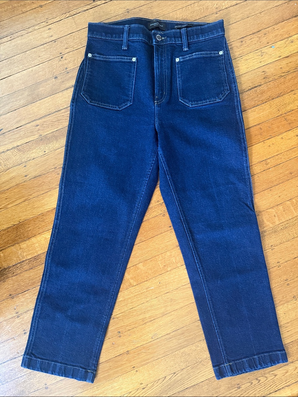Banana Republic Dark Blue Straight-Leg Women's Jeans